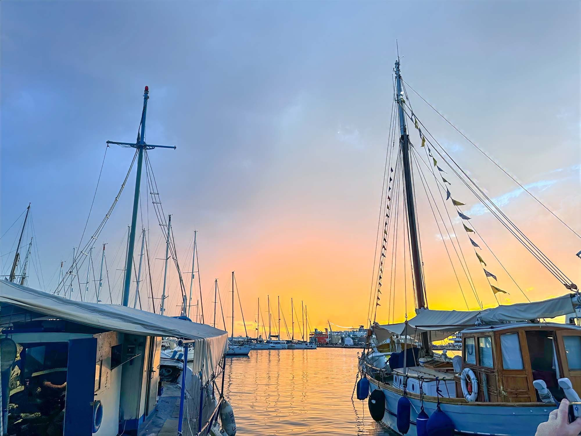 Sunset over Poros, Greece